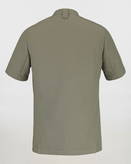 Lafont Chef Jacket Male Khaki With Short Sleeve