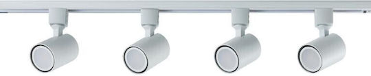 Light Prestige Spot cu 4 Lumini și cu Soclu GU10 în Culoare Alb