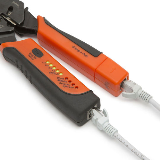 Alista Home Presa de sertizat pentru mufe de rețea RJ12 RJ11 RJ45 RJ22 cu mecanism cu clichet Lungime 220mm