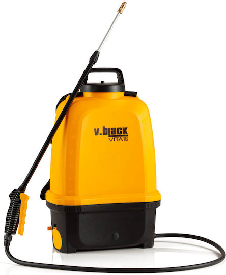 Volpi Vita 16 Backpack Sprayer 14.4V with 2Ah Battery with 16lt Capacity 5bar in Black Colour