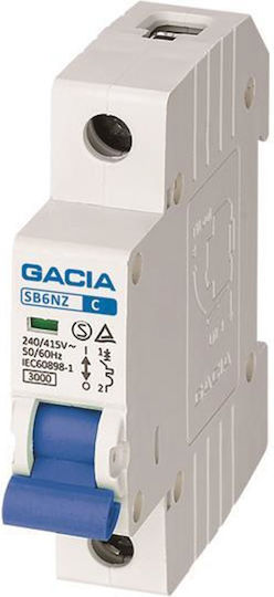 Gacia Αυτόματη Ασφάλεια 10A Μονοπολική AC 500-42201