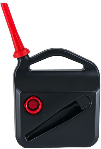 Fuel Canister 10l Durable Plastic Funnel Adapter Sealed Black Color Gasoline Diesel