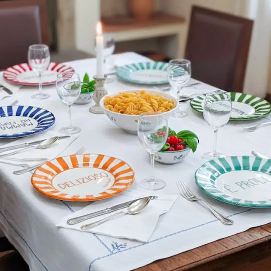 Casa Amalfi Keramik Servierplatte mit Durchmesser 26cm