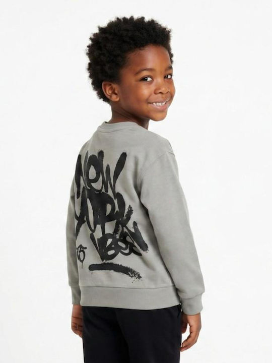 Kids Sweatpants Set With Top Grey 2 Pieces