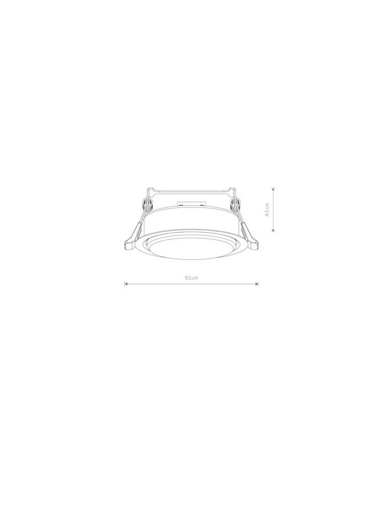 Nowodvorski Round Recessed Spot with Socket GX53 White 1pcs