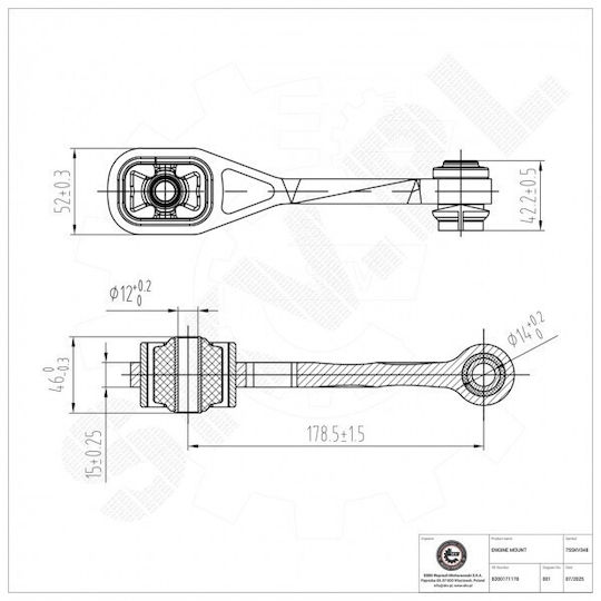 Hintere Motorhalterung Renault Clio II Megane I