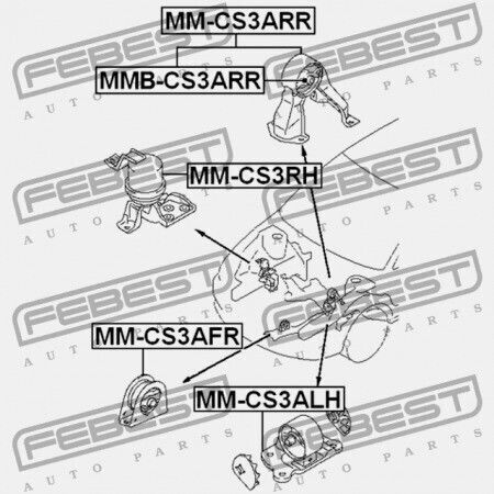 Perna Față Motor Mitsubishi Lancer Lancer Cedia Cs Ct 2000.03-2009.08 Jpn Mr333578
