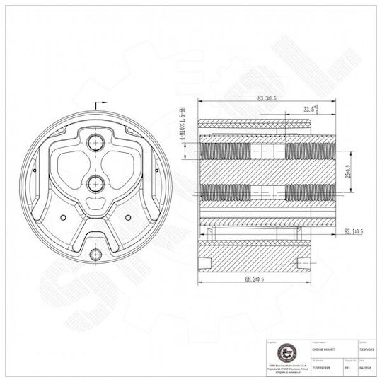 Suport motor spate Audi Q7 VW Touareg 7L0399249B