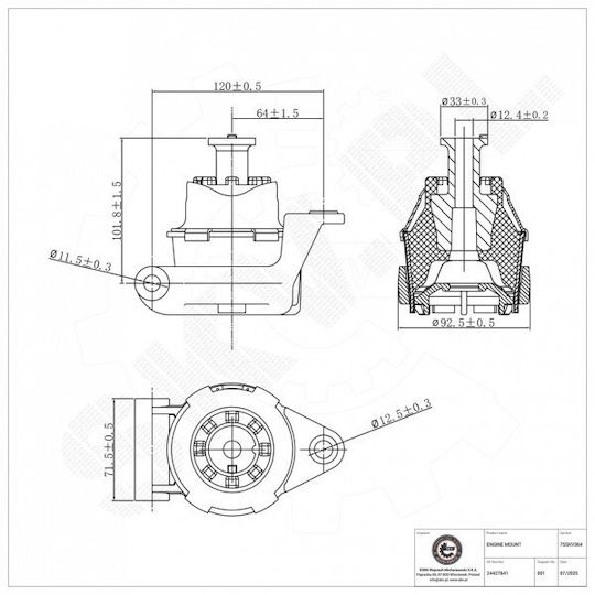 Задна опора на двигателя Opel Astra G H Zafira 24427641