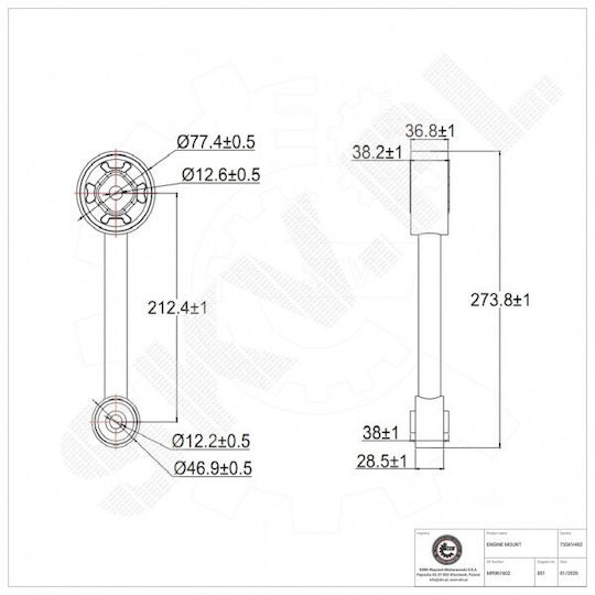 Πίσω Βάση Κινητήρα Mitsubishi Colt Iv Mr961602