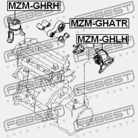 Μαξιλάρι Κινητήρα Πίσω Mazda 3 Bl 2008-2011 Eu Gs1g-39-040a