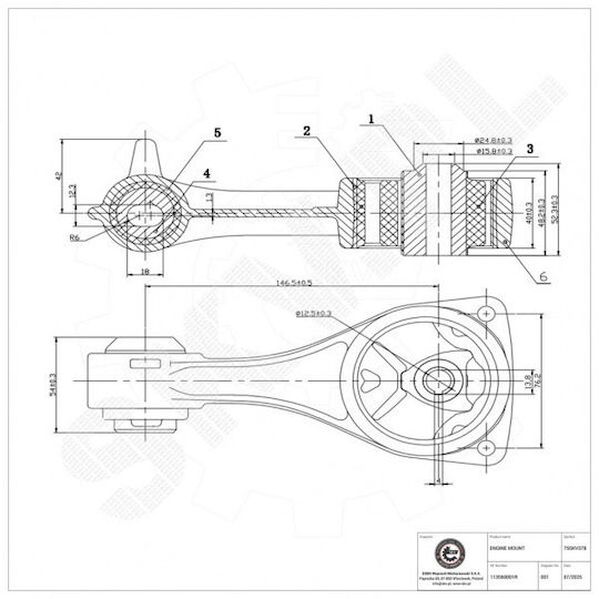 Δεξιό Στήριγμα Κινητήρα Renault Laguna 113560001r