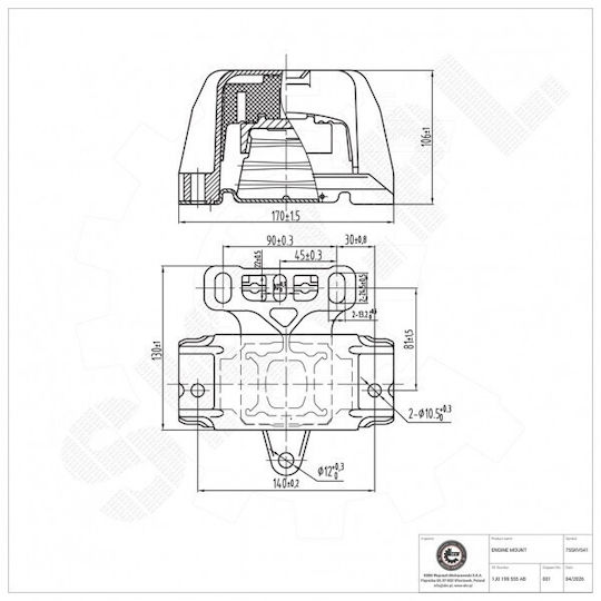 Ляво Опора На Двигателя Audi A3 A4 A6 Seat Toledo Ii Leon Vw Golf Iv Bora 1j0199555ab