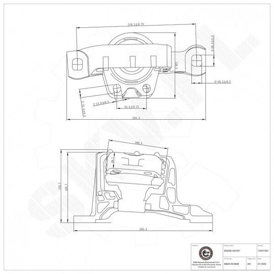 Δεξιό Στήριγμα Κινητήρα Mazda 3 5 Bbm4-39-060b