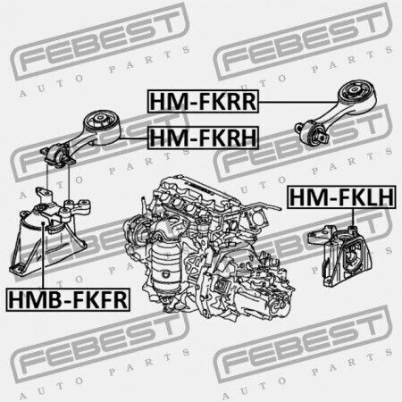 Μπροστινό Μαξιλαράκι Κινητήρα H Honda Civic Fk2 2009-2013 Gn 50820-smg-e04
