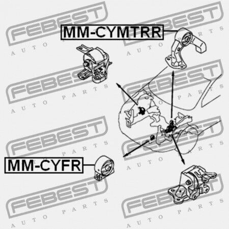 Задна Тампонна Възглавница На Двигателя Mitsubishi Lancer Cy Cz 2007.03-2013.02 Eur Mn101387