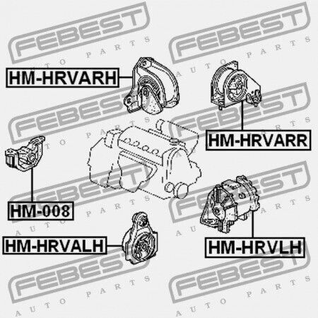 Febest Motorhalterungen Für Honda HR-V Links 2000-2005 Eu 50842-s2h-990