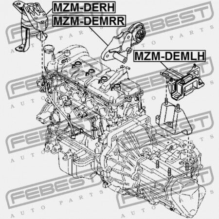 Задна Тампонна Опора На Двигателя Mazda 2 De 2007-2010 Eu D651-39-04xd