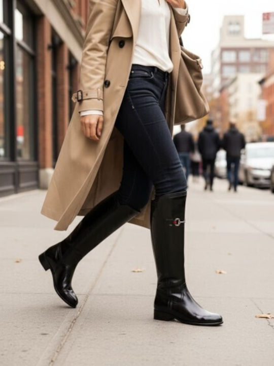 Leather Women's Boots Blue