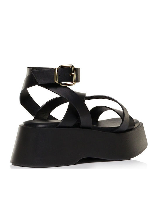 Γυναικεία Σανδάλια Flatforms Μαύρα
