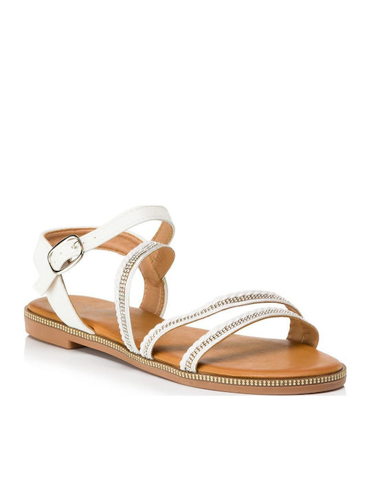 Women's Flat White Sandals