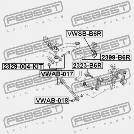 Rear Stabilizer Ring Audi A3 S3 Sportback Limousine Qu 2004-2013 Rdw 1k0511327ar
