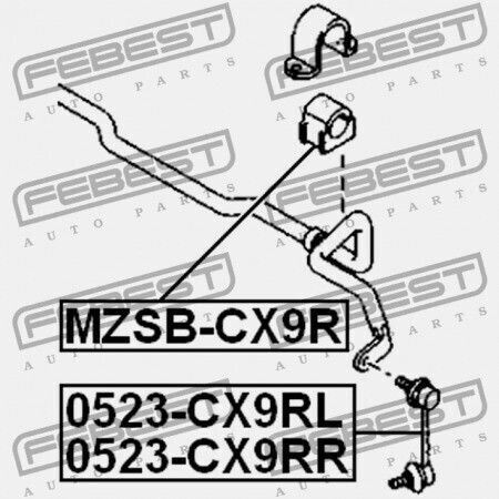 Febest Vorderseite Stabilisatorring Mazda CX-9 TB 2007-2012 Eu Td13-34-156b