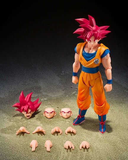 TAMASHII NATIONS Dragon Ball Son Goku S.h.figuarts Dragon Ball Super Super Saiyan God Son Goku God Aura Action Figure 15cm