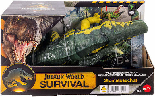 Action Figure Wild Roar Jurassic World Dinosaur with Sounds and Light for 4+ Years