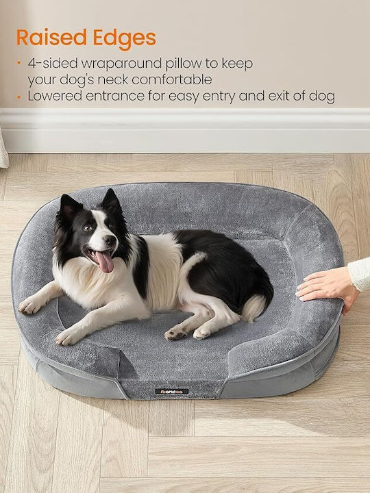 Feandrea Hundebett Sofa Orthopädisch Grau 91x68cm