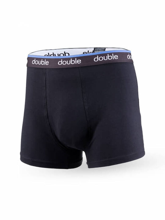Boxeri Bărbați Burgundy, Albastru, Negru Cu Imprimeuri 3Pack