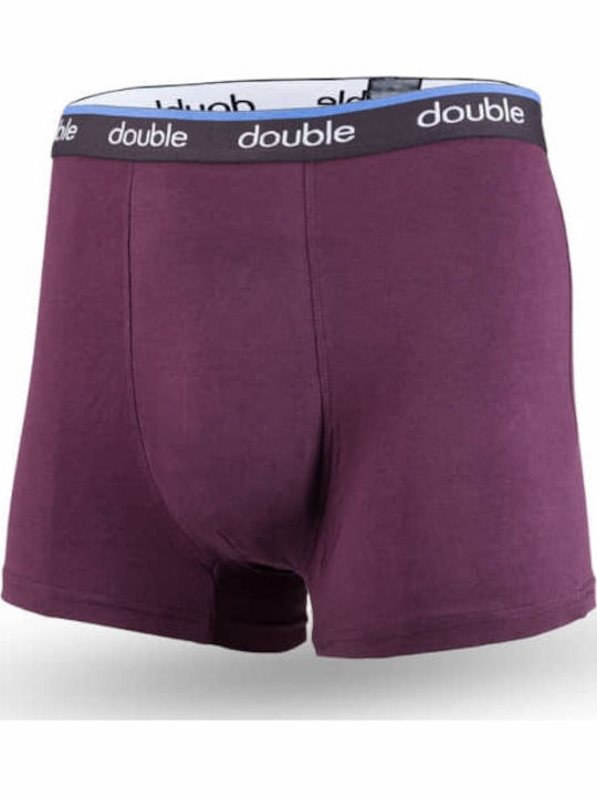 Boxeri Bărbați Burgundy, Albastru, Negru Cu Imprimeuri 3Pack