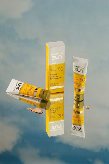 Gerovital Sun Αντηλιακή Κρέμα Προσώπου SPF50 με Χρώμα 50ml