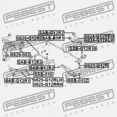 Febest Βίδα Αυτοκινήτου για Subaru Impreza