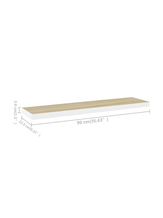White Shelf 100x23.5x3.8cm