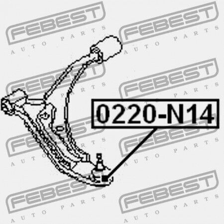 Febest Vorderes System Bolzen Für Nissan Sunny B14 1994.01-1999.08 Jp 54500-0m020