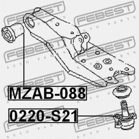Front Lower Control Arm Pin Nissan Vanette S21 1999.06 Jp 40160-ha00a