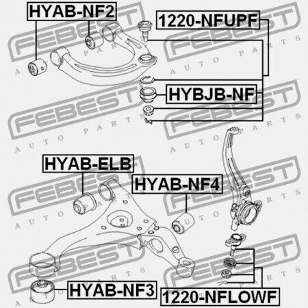 Hyundai Sonata Nf Μπροστινός Πείρος Αρθρώσεων 2005-2010 51760-3k000