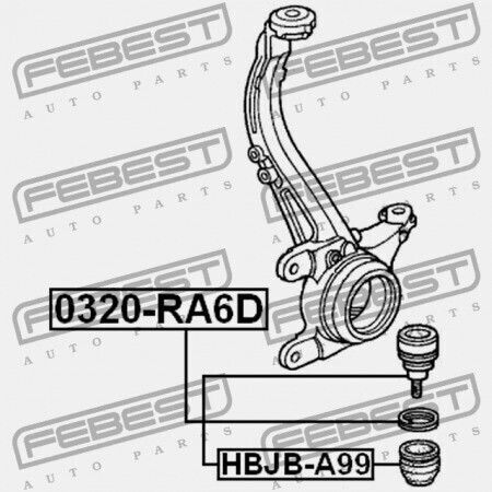 Febest Honda Accord 4d Cf3 Schraubenabdeckung JP 51225-s84-a01
