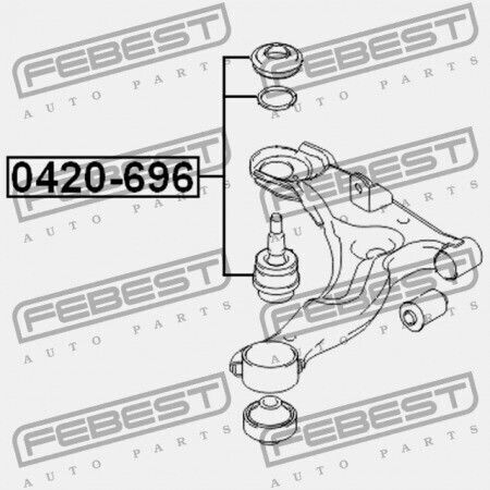Febest Front Lower Control Arm Hyundai Sonata Ef 02 2001-2006 Dom 54530-25000