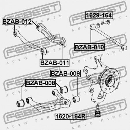 Πείρος Πίσω Κάτω Βραχίονας Ελέγχου Mercedes Benz Ml-class 164 2004-2011 A1643520327