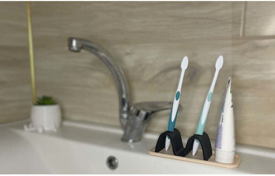 SteweHome Toothbrush Support Base Plastic Black 5210357185878