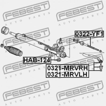 Febest Δεξιό Ακρο Ράβδου Τιμονιού Honda Pilot YF1 2003-2007 Us 53540-S3V-A02