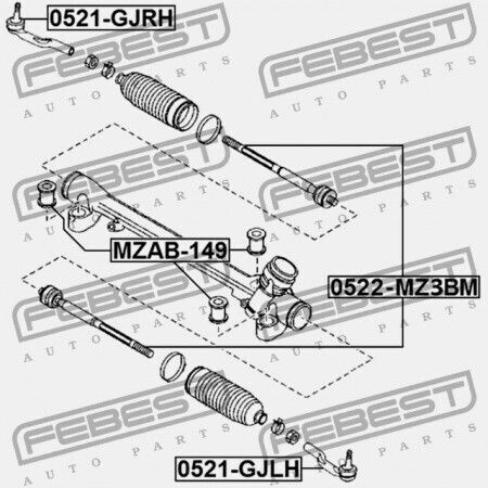 Rechte Achsschenkel Verbindung Mazda 6 Gj 2012-2012 Eu Ght2-32-280