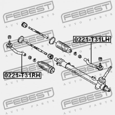 Άκρο Ράβδου Τιμονιού Αριστερά Nissan X-trail Rusmake T31r 2009.10 El D8f40-jg00a