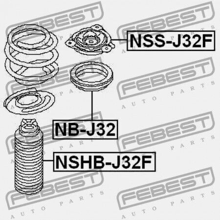 Febest Αμορτισέρ για Nissan Qashqai+2