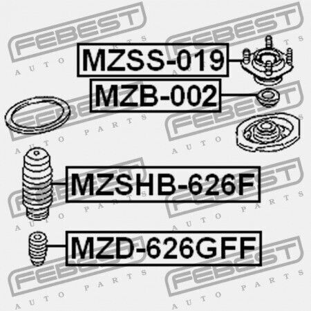 Febest Αμορτισέρ για Mazda 626 1991-1994