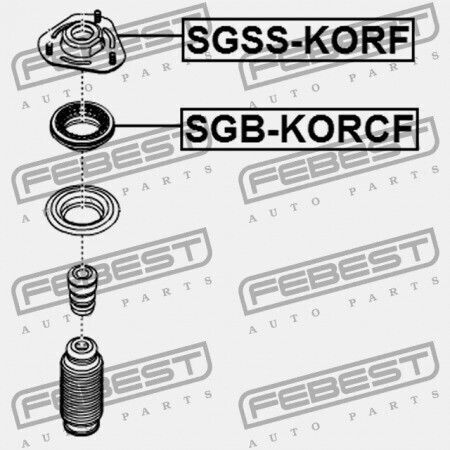 Febest Αμορτισέρ για Daewoo Korando SsangYong Actyon / Korando 2010-2013