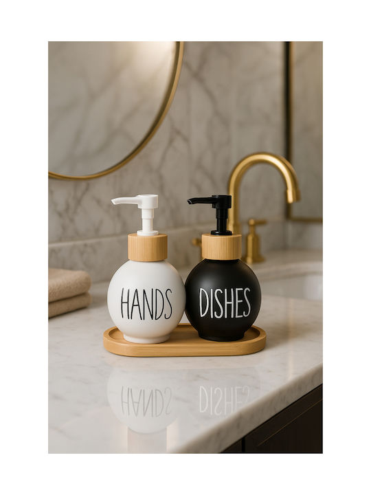 SteweHome Dispenser Κουζίνας Γυάλινο Λευκό 450ml