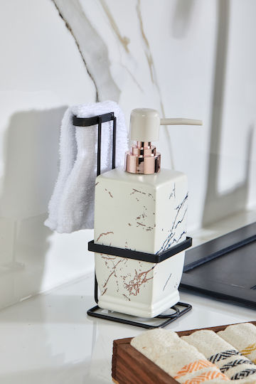 SteweHome Kitchen Ceramic White Dispenser 200ml